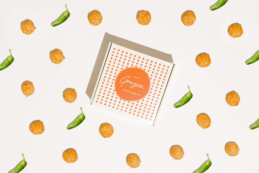 Hatch Chile & Cheddar Gougies - 36 pieces